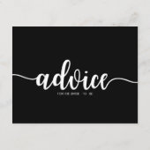 Conseils pour les cartes de conseil en calligraphi (Dos)