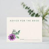 Conseils pour les cartes de mariée | Purple Pansy (Debout devant)