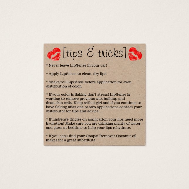 Conseils & Tricks Lipstick (Devant)