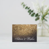 Conseils & Voeux Cartes de Mariage - Gold Lit Nite (Debout devant)