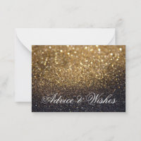 Conseils & Voeux Cartes de Mariage - Gold Lit Nite
