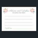Conseils Voeux Floral Aquarelle Cartes de Mariage<br><div class="desc">Ces belles cartes de conseil et de voeux floraux seront l'addition parfaite à un wedding shower ou à la réception de mariage. Ce design combine écriture manuscrite et polices de caractères en vert sauge et surligné par un bouquet aquarelle. Il y a de la place pour que les clients puissent...</div>