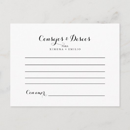 Consejos y Deseos Modernos Carte de conseil Mariag (Devant)