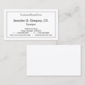 Conservateur, Carte de visite professionnel (Devant / Derrière)