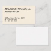 Conservateur, Carte de visite professionnel Dapper (Devant / Derrière)