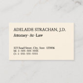 Conservateur, Carte de visite professionnel Dapper (Devant)