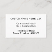 Conservateur, Dapper et Carte de visite de base (Dos)