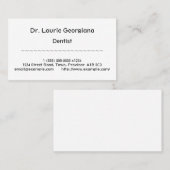 Conservateur, humble Carte de visite (Devant / Derrière)