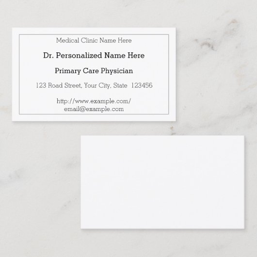 Conservateur, simple Carte de visite (Devant / Derrière)