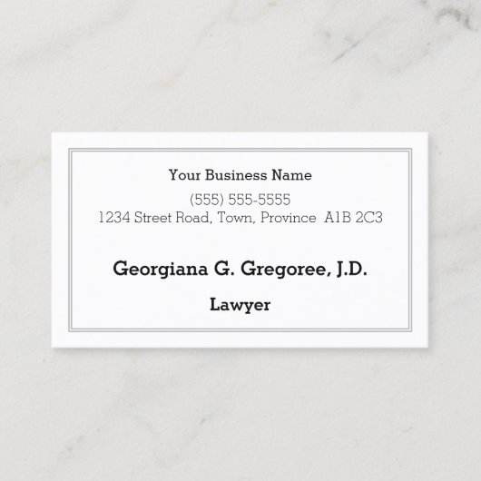 Conservateur, simple et simple Carte de visite (Devant)