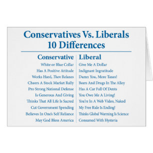 Conservateurs contre des libéraux 10 différences