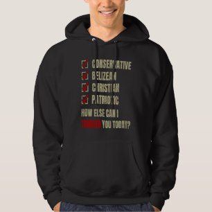 Conservatief Belizeaans christelijk patriottisch Hoodie