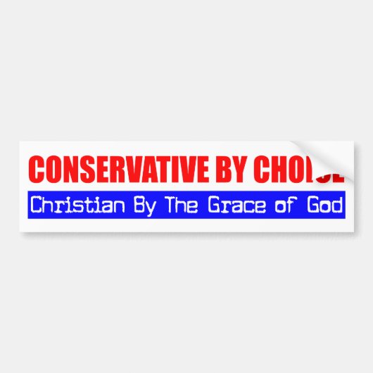 Conservatief Christelijk Bumpersticker (Voorkant)