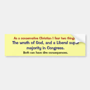 Conservatief Christelijk Bumpersticker