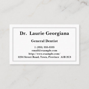 Conservatief-generaal Dentist-Visitekaartje Visitekaartje