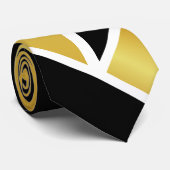 Conservatief Gold Black White Stropdas (Opgerold)