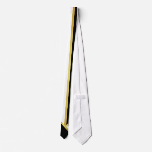 Conservatief Gold Black White Stropdas (Achterkant)
