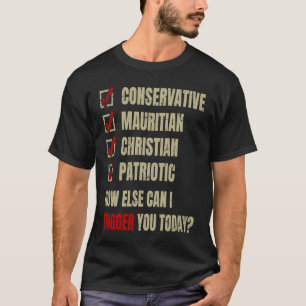 Conservatief Mauritiaans Christelijk Patriot T-shirt