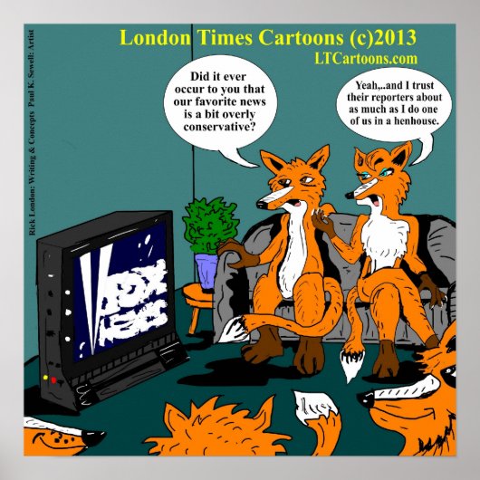 Conservatief Nieuws Grappige Poster (Voorkant)