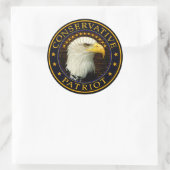 Conservatief Patriot Ronde Sticker (Tas)