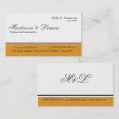 Conservatief, schoon, klassiek Script-monogram Visitekaartje (Voorkant / Achterkant)