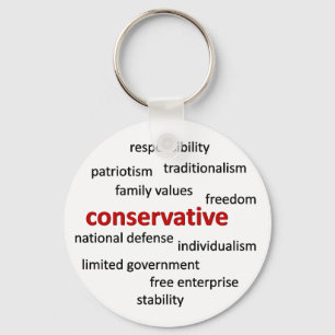 Conservatieve filosofie en waarden sleutelhanger