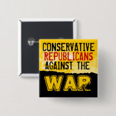 Conservatieve GOP tegen de Button van de oorlog (Voorkant /achterkant)