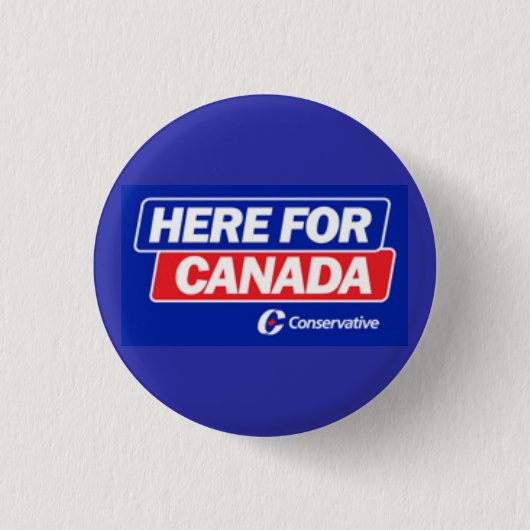 Conservatieve Partij - Hier voor Canada Ronde Button 3,2 Cm (Voorkant)