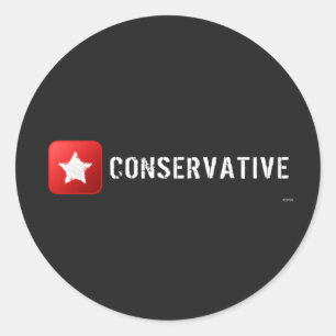Conservatieve ster ronde sticker