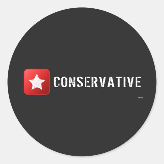 conservatieve ster ronde sticker (Voorkant)