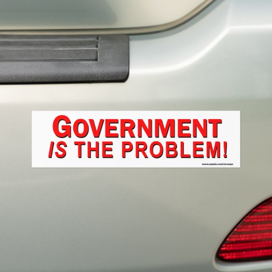conservatieve sticker " overheid is het probleem " (Op auto)