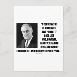 Conservatieve twee goede benen nooit geleerd lopen briefkaart