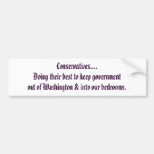 Conservatieven... Bumpersticker (Voorkant)