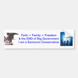 Conservatieven voor Santorum Bumpersticker