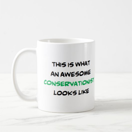 conservationist, geweldige koffiemok (Links)