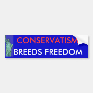 CONSERVATISME , BREEDBANDVRIJHEID BUMPERSTICKER