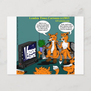 Conservative News Funny Cartoon Briefkaart