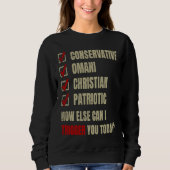 Conservative Omani Christian Patriotic Trui (Voorkant)