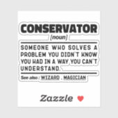 Conservator Noun Professioneel Museummedewerker Gr Sticker (Vel)
