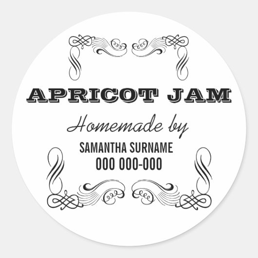 Conserve maison stickers jam jar ROUND (Devant)
