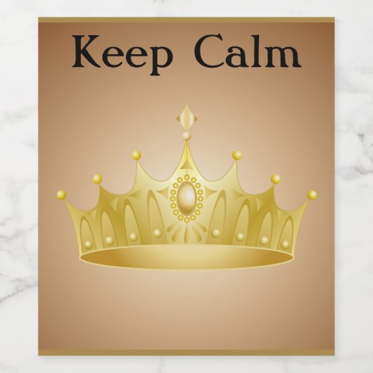 Conserver Calm Gold étiquette de vin personnalisé (Étiquettes simples)