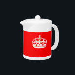 CONSERVER CALME COURONNE sur la décoration rouge<br><div class="desc">Un design de couronne de style Keep Calm sur un décor d'accent rouge feu solide vous pouvez customiser si vous le souhaitez avec du texte. Utilisez le lien "Demandez à ce concepteur" pour nous contacter pour vos demandes spéciales de design ou pour obtenir de l'aide pour vos projets de personnalisation....</div>