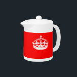 CONSERVER CALME COURONNE sur la décoration rouge<br><div class="desc">Un design de couronne de style Keep Calm sur un décor d'accent rouge feu solide vous pouvez customiser si vous le souhaitez avec du texte. Utilisez le lien "Demandez à ce concepteur" pour nous contacter pour vos demandes spéciales de design ou pour obtenir de l'aide pour vos projets de personnalisation....</div>
