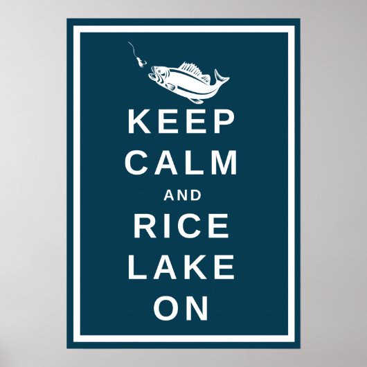 Conserver calme et lac Rice, affiche ON en vert RL (Devant)
