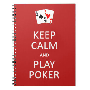 CONSERVER CALME & PLACER POKER carnet personnalisé