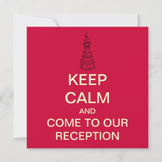 CONSERVER CALME Réception de mariage Invitation (r (Devant)