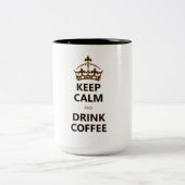 Conserver Citer Calme Message Café Coffee Mug (Centre)