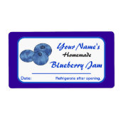 Conserver Étiquettes Blueberry Jam Ajouter un nom (Devant)