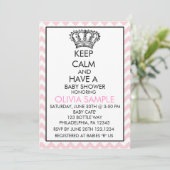 Conserver le calme Baby shower Invitation (Debout devant)