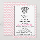 Conserver le calme Baby shower Invitation (Devant / Derrière)